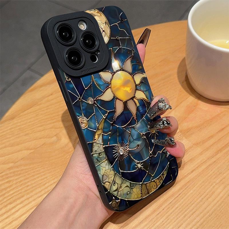 Sun and Moon Dual Shine Cross-Border Eye iPhone Case for 16/15/14/13/12/11