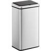 Sensor Trash Can 50L Stainless Steel Automatic Trash Can with Soft-Close Lid Motion Sensor 35.5 X 26 X 67 Cm Silver
