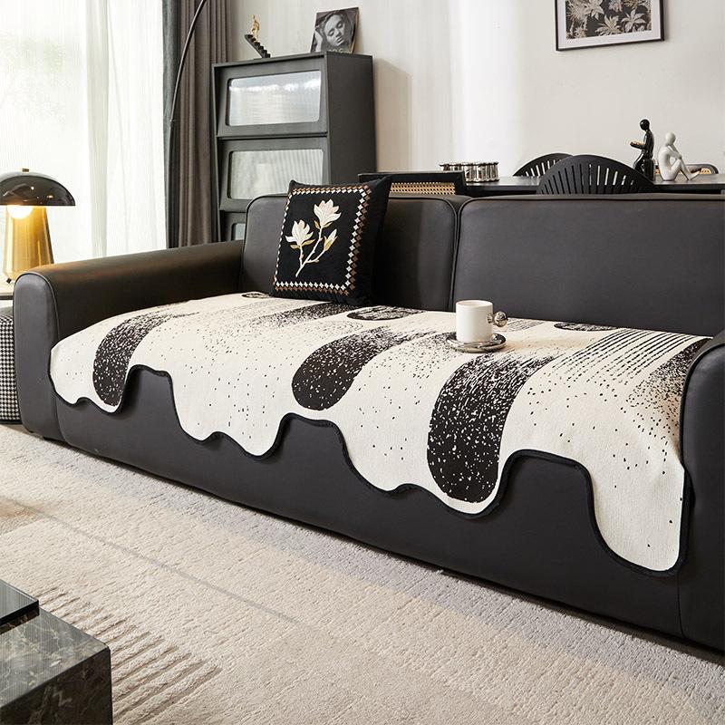Plush Thickened Sofa Cushion Autumn And Winter One-Piece Special-Shaped Leather Sofa Special High-End Cover Cloth Towel New
