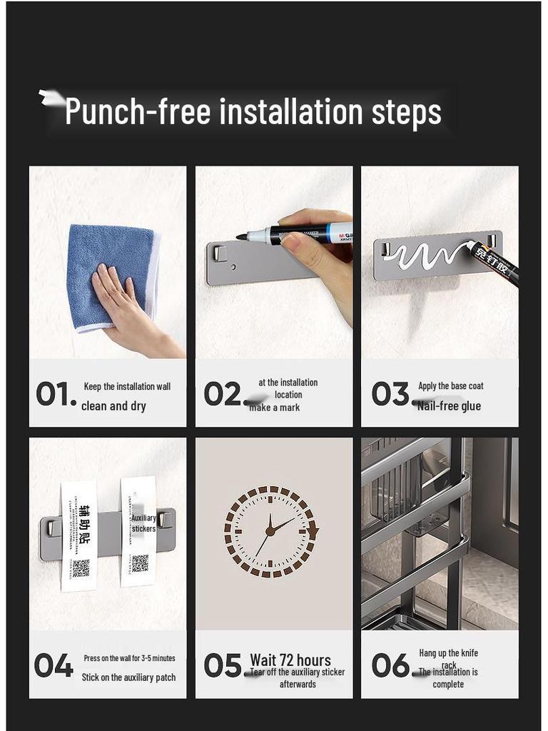 Multi-functional Kitchen Storage: Cutting Board, Knife, and Chopstick Holder