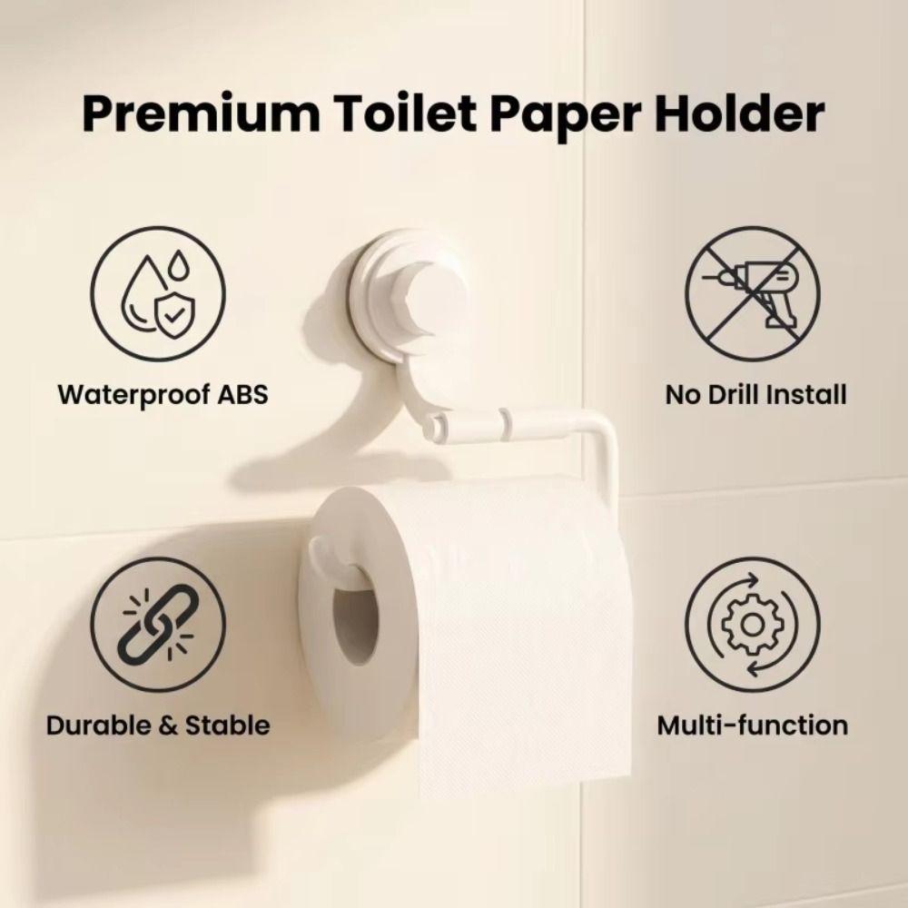 Waterproof Bathroom Roll Paper Holder Suction Cup Toilet Paper Holder Humid Environment