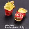 5pcs/Lot Retail Girl Accessories Food Ice Cream Cake Enamel Charms For Jewelry Making Supplies Candy Pendant Chinese Gold Color