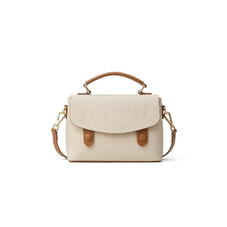 

Genuine Leather Bag for Women 2025 New Handheld Cambridge Bag Single Shoulder Crossbody Bag Top Layer Cowhide High-end Commuter Bag бежевый