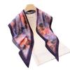 Color Leaf Triangle Scarf Simulation Silk Printing Sunscreen Shawl Waist Scarf Women's Silk Scarf Scarf Headscarf Scarf