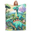 Cute Dinosaur Animals Theme Wolfs Art Blankets Fleece Sofa Throw Blanket Throw Blankets for Home Bedroom Throws Bedspread Quilt