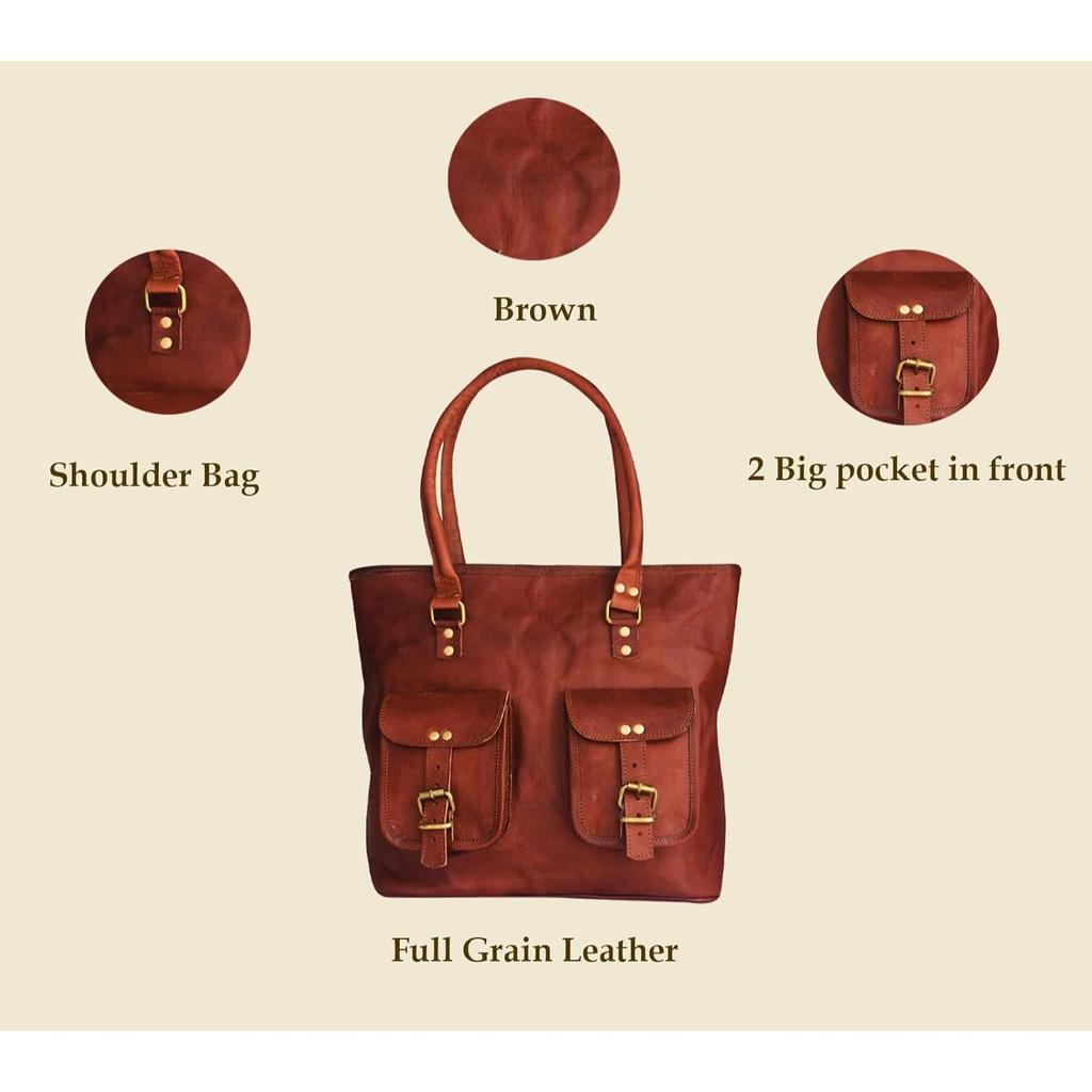 Handgemachte Vintage Messenger Bag aus natürlichem Ziegenleder für Damen, limitierte Auflage