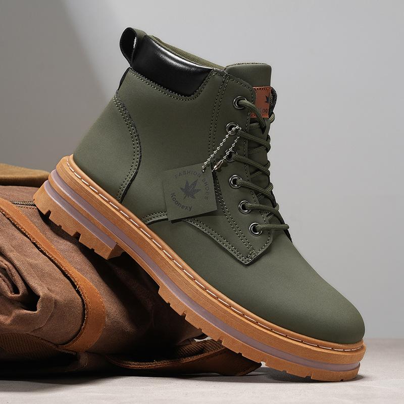 Large size Martin boots New British retro locomotive leather waterproof high-top boots