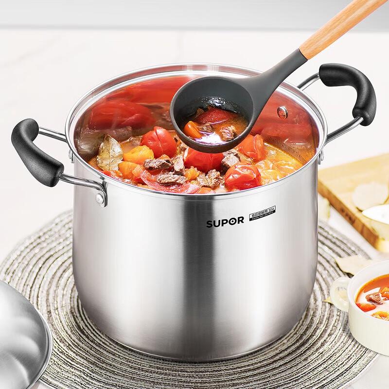 Supor Red Circle 304 Stainless Steel Soup Pot