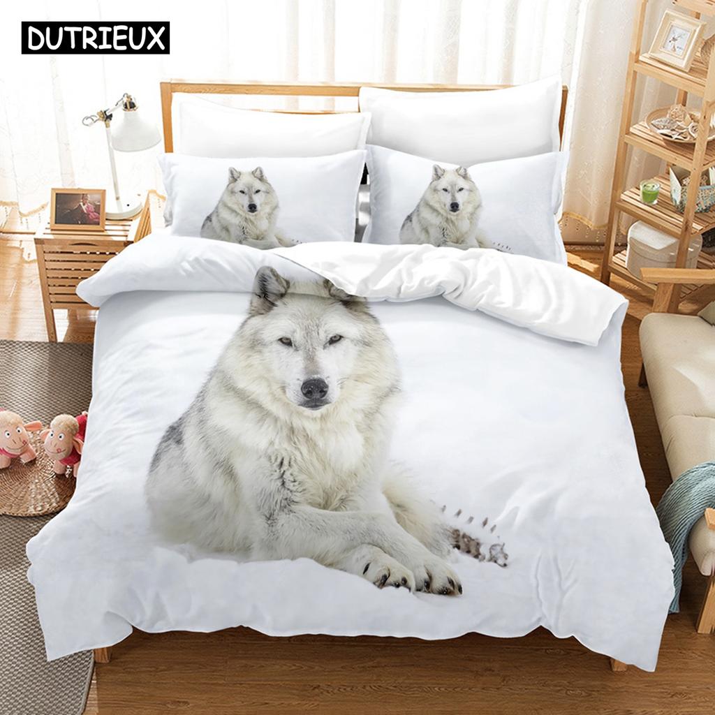 Wolf Cute Animal Bedding Set 3d Printing Kids Adult Luxury Gift Duvet Cover Comfortable Home Textiles Single Full King Size