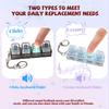 Crystal Clicker Mechanical Keychain 4 Keys Sensory Fidget Toy Portable Stress Relief for Adults Anxiety Relief Toy