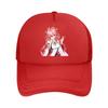 Pink Anime Girl Portrait Illustratio Mesh Baseball Cap For Womens Unisex FeUnisex Beach Dad Hat Hip Hop