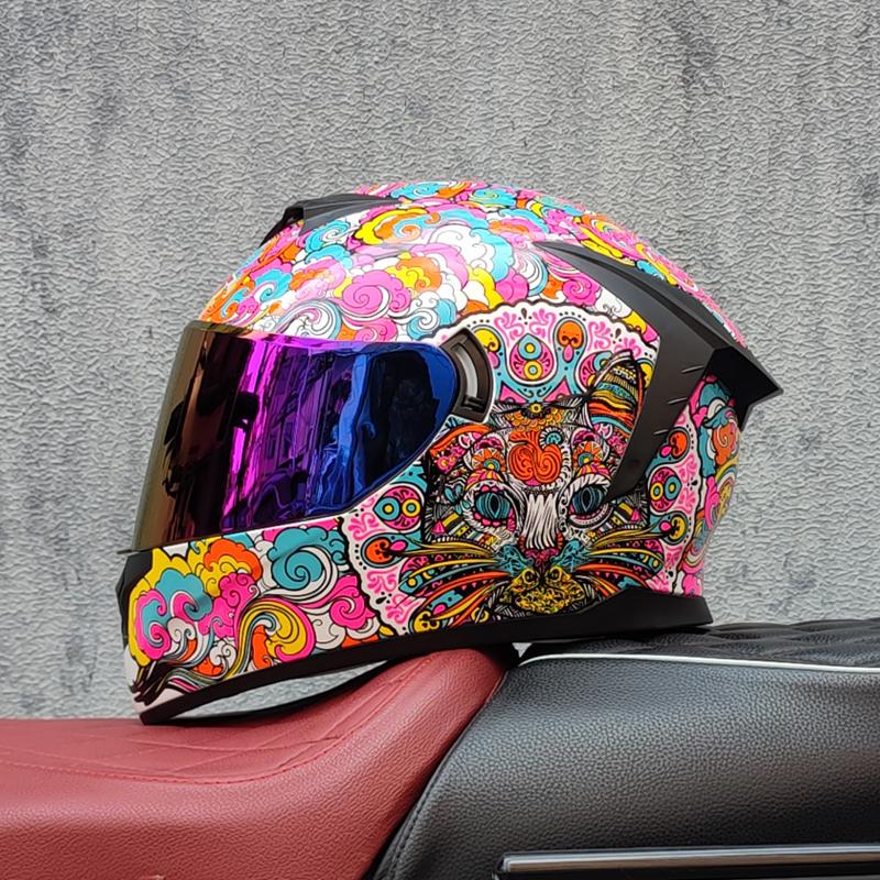 LVS tam yüz kask Casco Moto Capacete motosiklet kaskı yarış kaskı Casque Moto tam yüz Kask downhill DOT