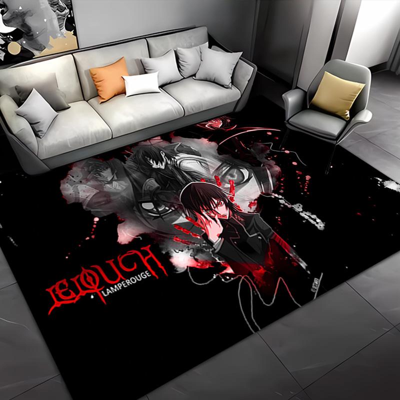Anime Code Geass -Themed Entrance Mat,Non-Slip Mat Area Rug,Room Decor,Outdoor Decor,Kitchen Rug,Doormat - Machine Washable,Easy to Clean