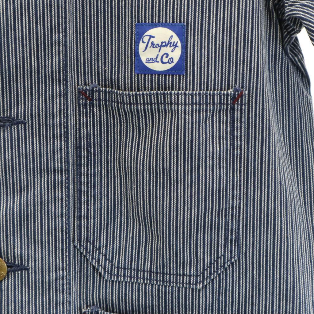 Trophy Clothing made in Japan Hickory Stripe Overall 36 Indigo Herren Gebraucht