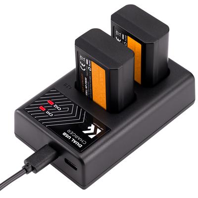 Kamera Pil ve Şarj Kiti, 2 yuvalı Pil Şarj Cihazı + 2 adet NP-FW50 Pil ile birlikte 7,4V