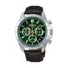 [Seiko Watch] SEIKO SELECTION SBTR017 Men's Watch Battery Operated Quartz Chronograph Date Calendar/24 Hour Hand Leather Strap Dial Green Stainless