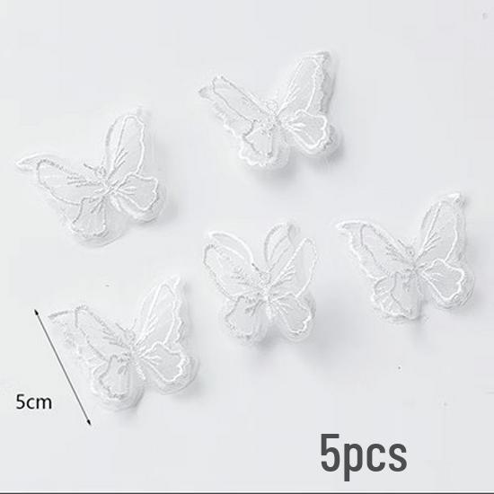 Mother's Day Floral Cake Decoration with Pearl Bow Retro Print Edging