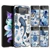 Oceán Hvězdice Mořská želva Žralok Kryt Pouzdro na telefon Pro Samsung Galaxy Z Flip 7 6 5 4 3 5G Flip7 Flip6 Flip5 Flip4 Flip3 Černý Fund