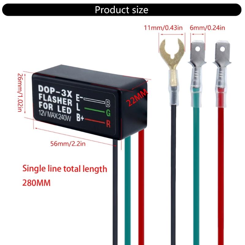 Turn Signal Switch with Flasher Relays Kit ON Off ON Rocker Switches for ATV Motorcycle Universal Motor Internal Switch
