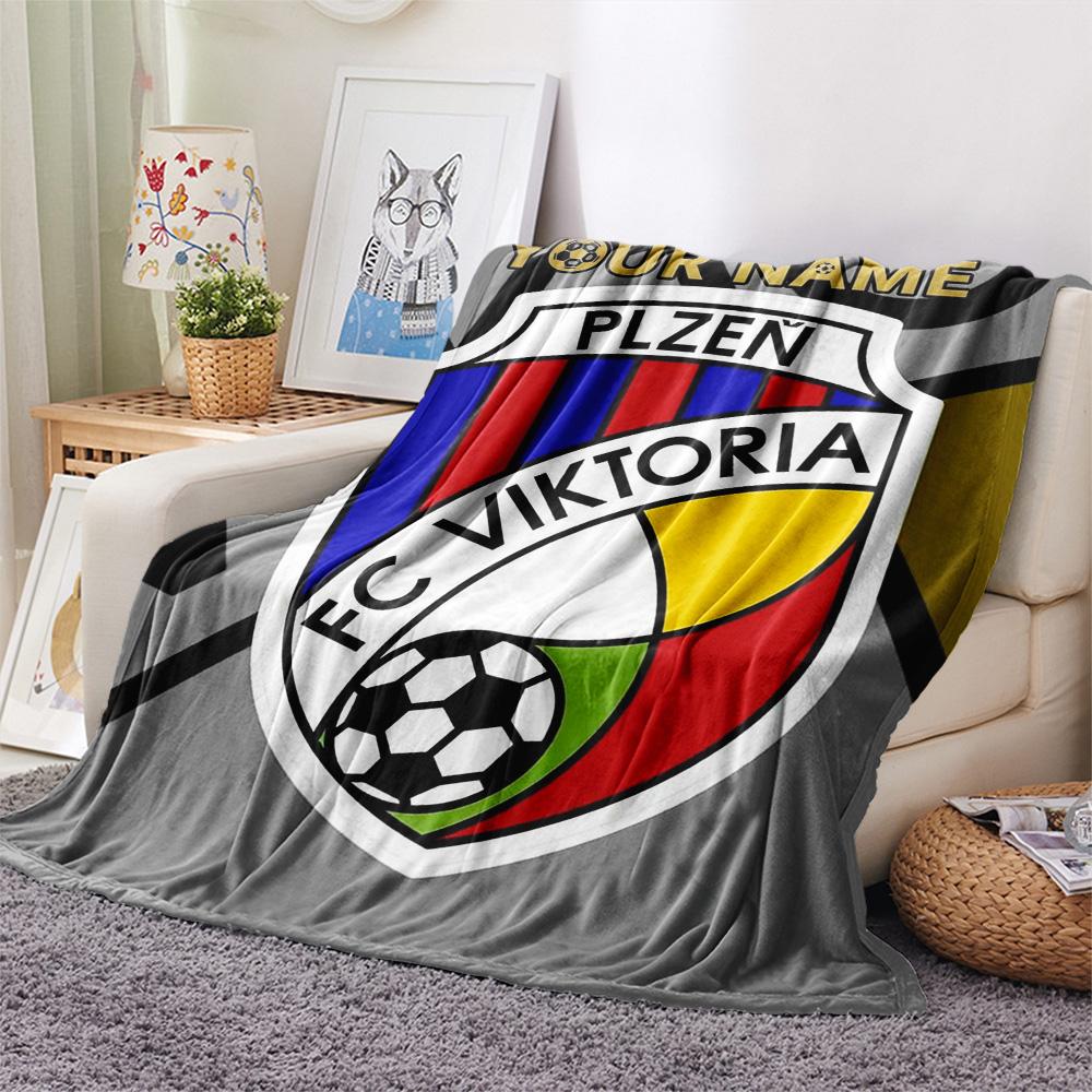 1PC Fc Viktoria Crest Custom Name Patterned Flannel Blanket Suitable For All Seasons For Home Decor Warmth And Comfort Gifts Holiday Present