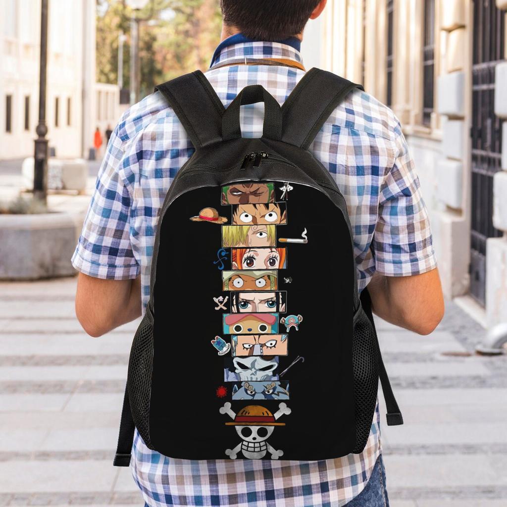 One Piece  Backpack for Men Women Cool Student Business Daypack The Straw Hat Crew Laptop Shoulder Bag Durable