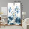 2 pcs   versatile polyester transparent curtains for home decoration Lotus Flower for use in bedrooms and living rooms