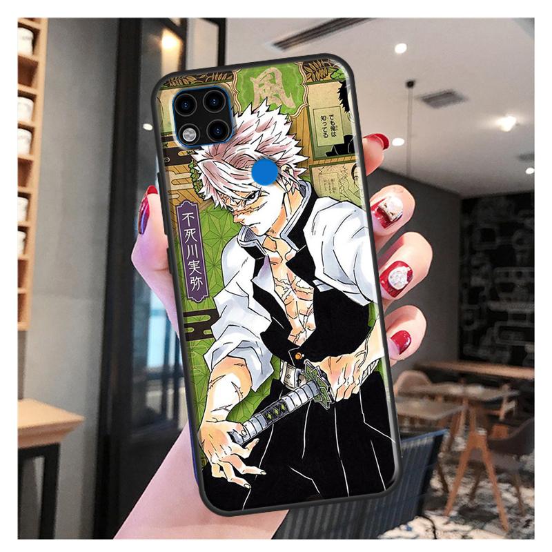 Shinazugawa Sanemi Kimetsu No Yaiba For Xiaomi Redmi Note 11 Pro Phone Case For Redmi 9T 9A 9C 9S 10S Note 9 10 Pro Back Cover