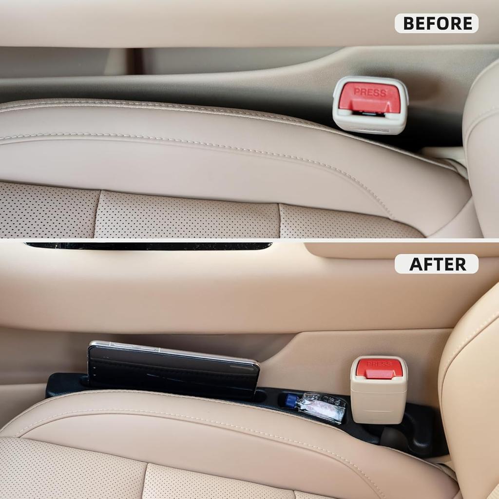 Car Seat Gap Filler 2 Pack, No Drop Seat Guard For Cars SUVs Trucks, Car Accessories Interior For Between Seat And Console, Prevent Stop Cellphone