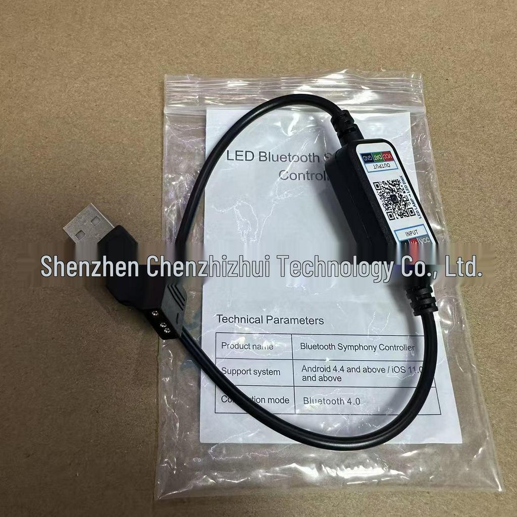 5V 3-Pin RGB LED Strip Bluetooth Controller for Case Fan (4-Pin SATA)