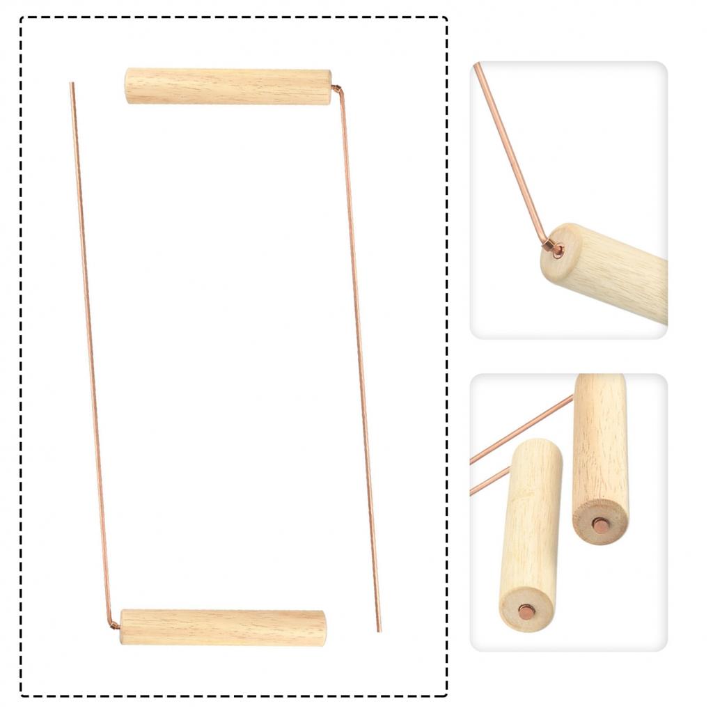 Copper Probes Divination Tool Wooden Handles Press Rod