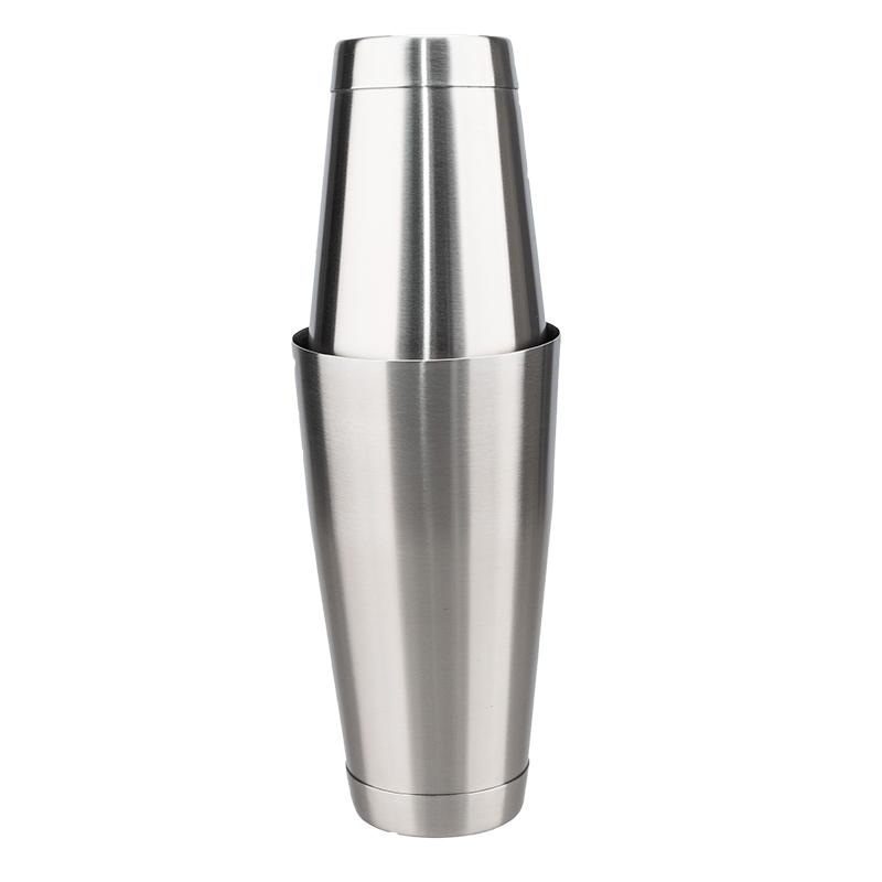 

2-Piece Stainless Steel Cocktail Shaker Set 750/550Ml Capacity Bartender Mixer Drink Making Bar Tools серебряный