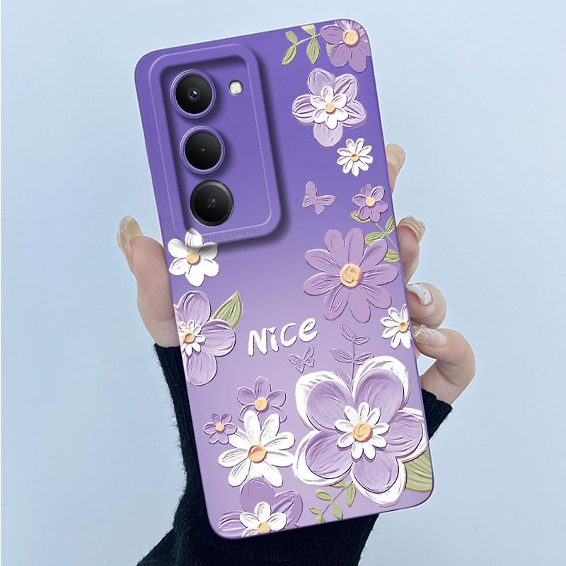 

Soft Case For Redmi 15 5G Case Fashion Simplicity Flower Liquid Silicone Back Cover For Xiaomi Redmi15 5G Protective Bumper Capa Redmi 15 5G