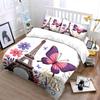 Eiffel Tower Butterfly Design Bedding Duvet Cover Set  (1*Duvet Cover 2*Pillowcases, without duvet insert)