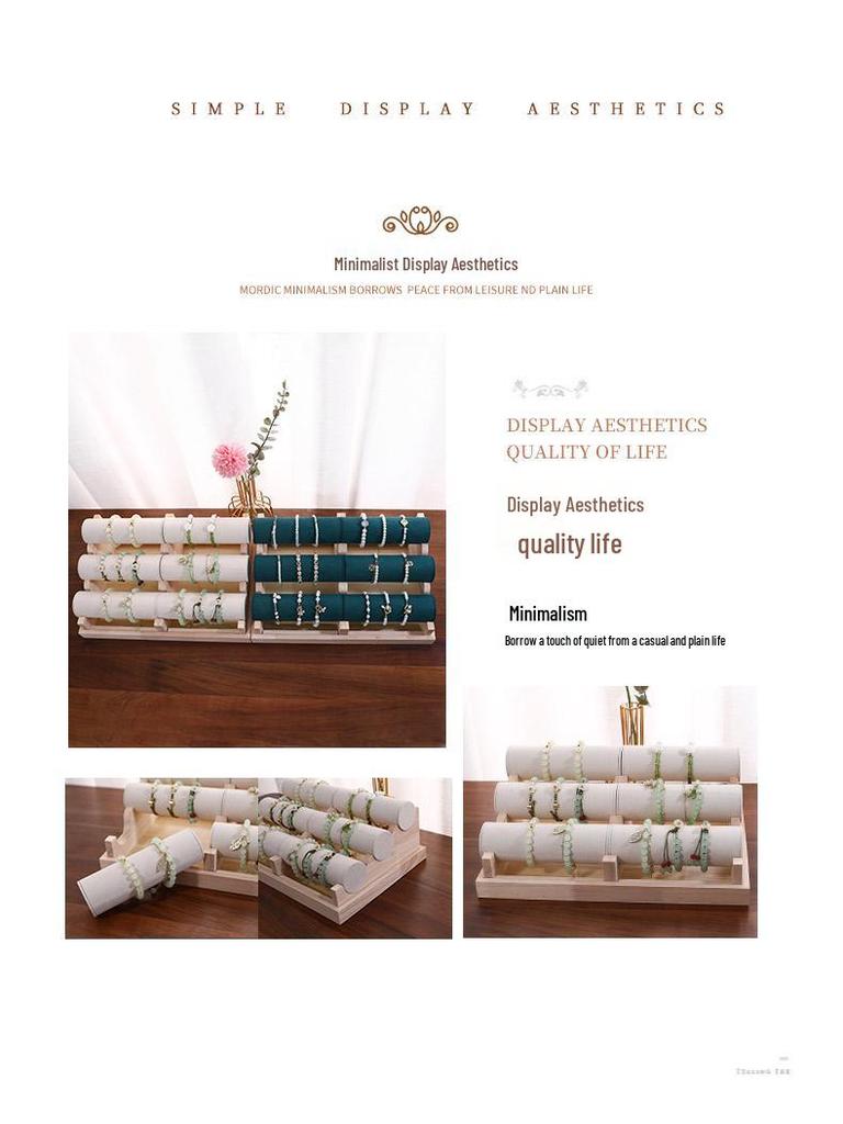 Solid Wood Bracelet, Bangle, Watch, Hair Tie, Beads, Jewelry, and Necklace Display Stand