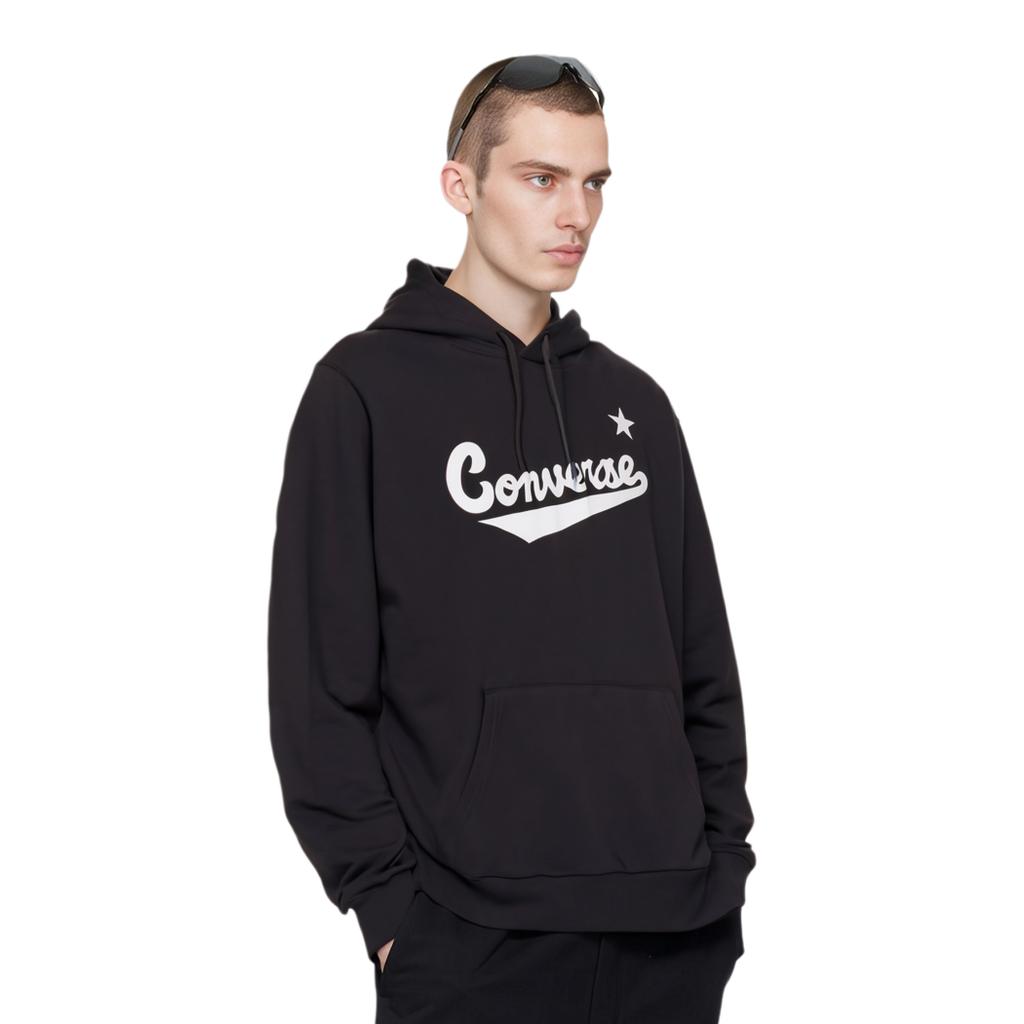 Converse Sweatshirts Men's Black Hooded Moderate Regular 10019004-A01