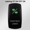 Waterproof LED Rocker Switch for Boat RV Truck | Green/Red Light 12V/24V ON-OFF/ON-OFF-ON for Exhaust Heat AC Lights