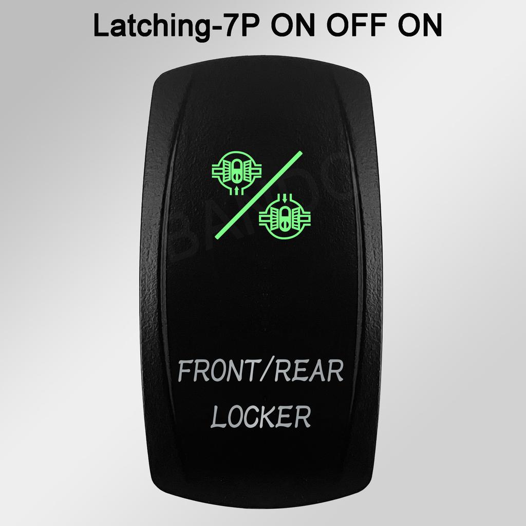 Waterproof LED Rocker Switch for Boat RV Truck | Green/Red Light 12V/24V ON-OFF/ON-OFF-ON for Exhaust Heat AC Lights