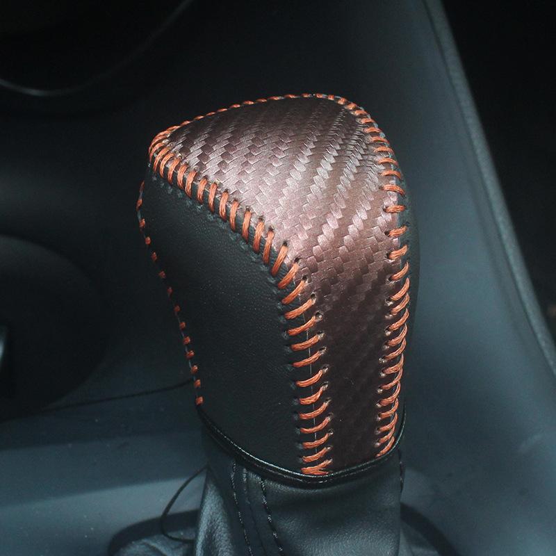 Car Gear Shift Knob Cover For Toyota Camry 70 Corolla    AT Leather Gearbox Handle Cover Shift Lever