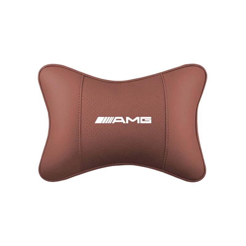 Car Leather Seat Headrest Neck Pillow Head Cushioning Tire Valve Cap For Mercedes Benz AMG GLE GLS CLA CLE GLC CLS GLA W223 W213 AIJ5