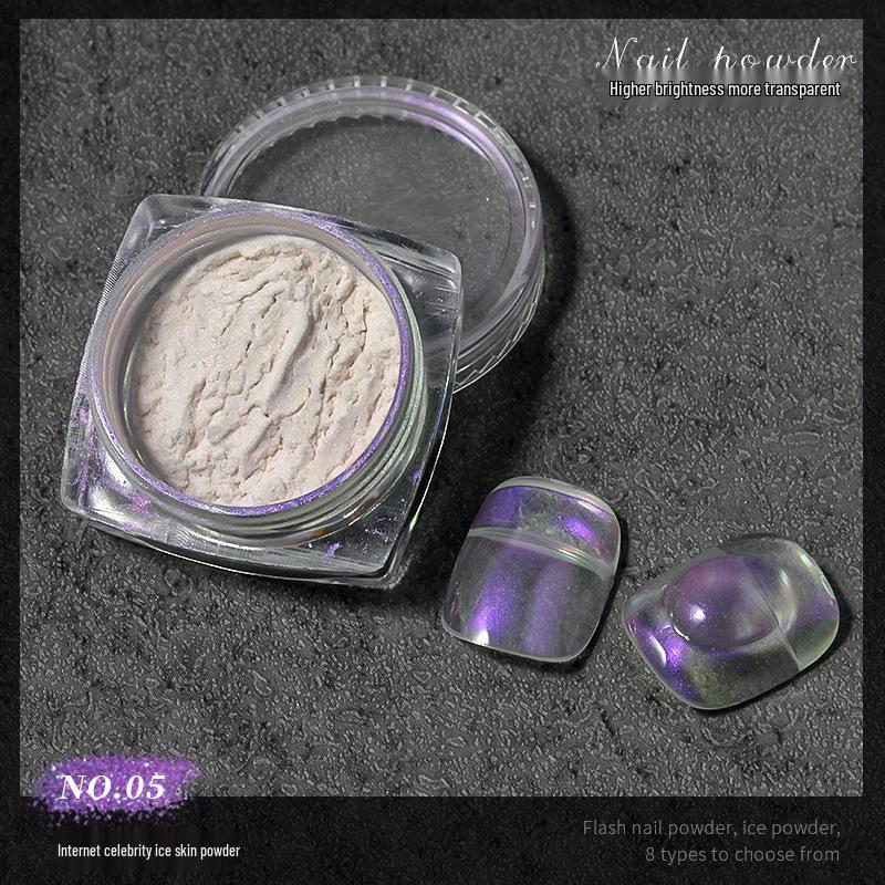 

Популярный гель-лак для ногтей с зеркальным эффектом ярко-серебристого цвета: Пудра «Лунный свет Авроры» для салонного использования