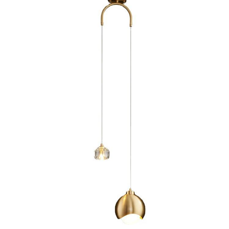 Luxury Crystal Bedside Hanging Lamp: Modern High-End Design for Bedroom or TV Wall