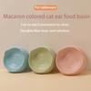 Cat Ear Shaped Cat Bowl, Plastic Cat Food Bowl Water Bowl Snack Basin, Pet Feeding Supplies
