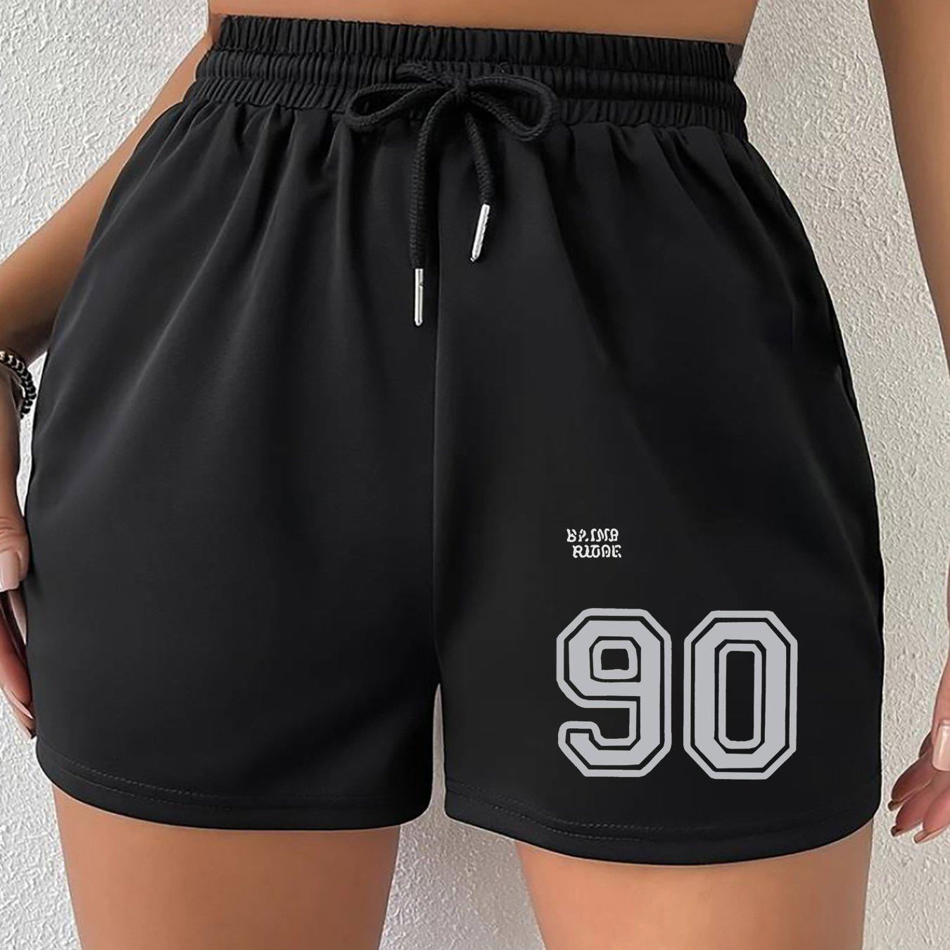 Женские повседневные спортивные ретро нишевый дизайн модный принт летние прохладные цельные шорты S