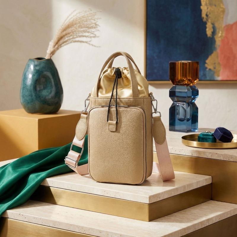 

Fashion One Shoulder Crossbody Camera Small Square Bag Multifunctional Leather Mobile Phone Change Bag