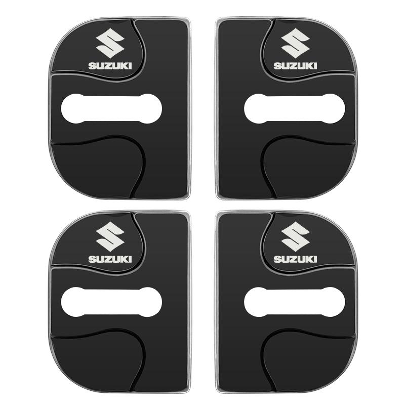 HECQ4 4 PCS/Set Fashion Stainless Steel Car Covers Door Lock Protecting Cover For Suzuki Vitara jimny SWIFT SX4
