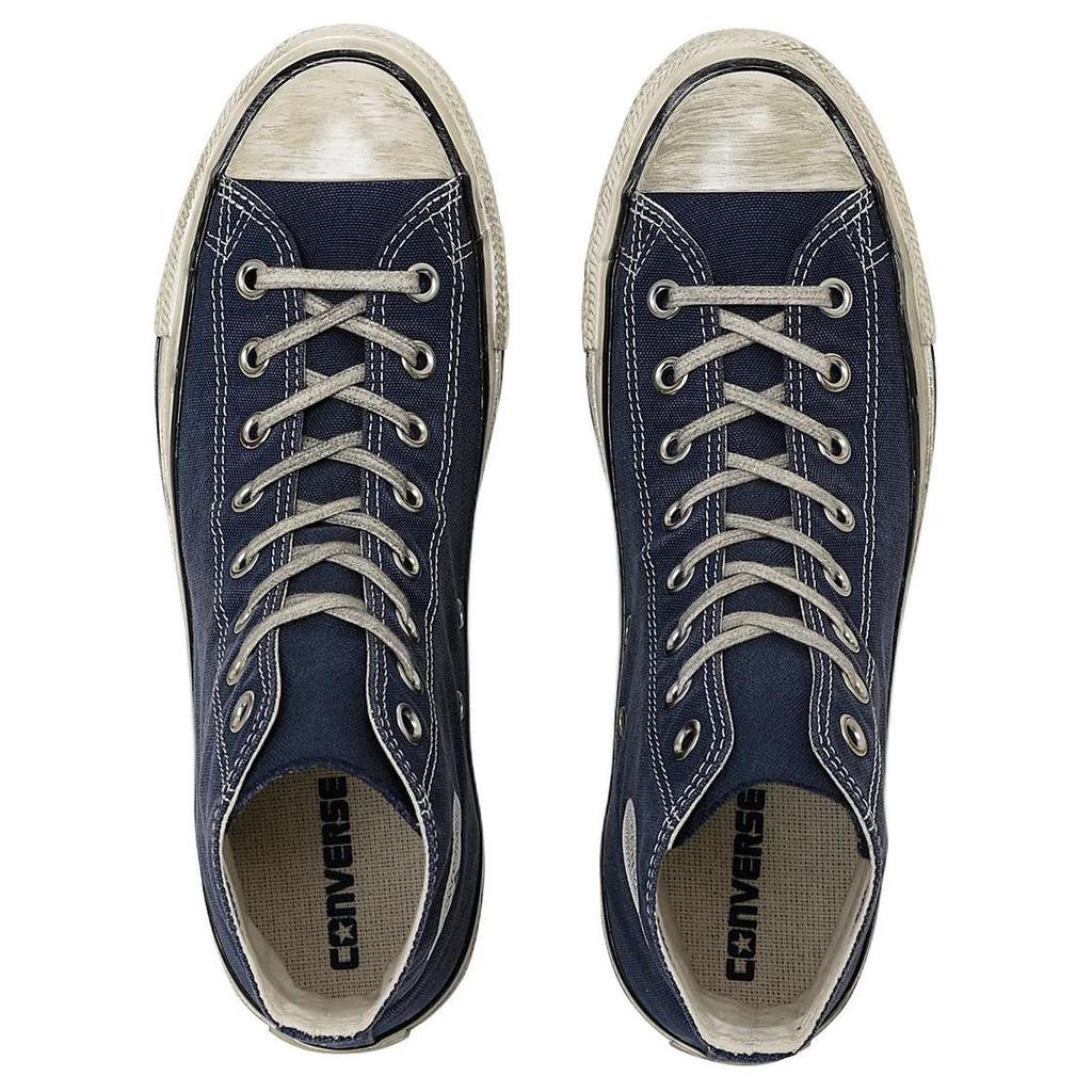 Converse All Star Aged Hi Comfortable Versatile High Top Canvas Shoes Unisex Sneakers Navy-Blue 31314080