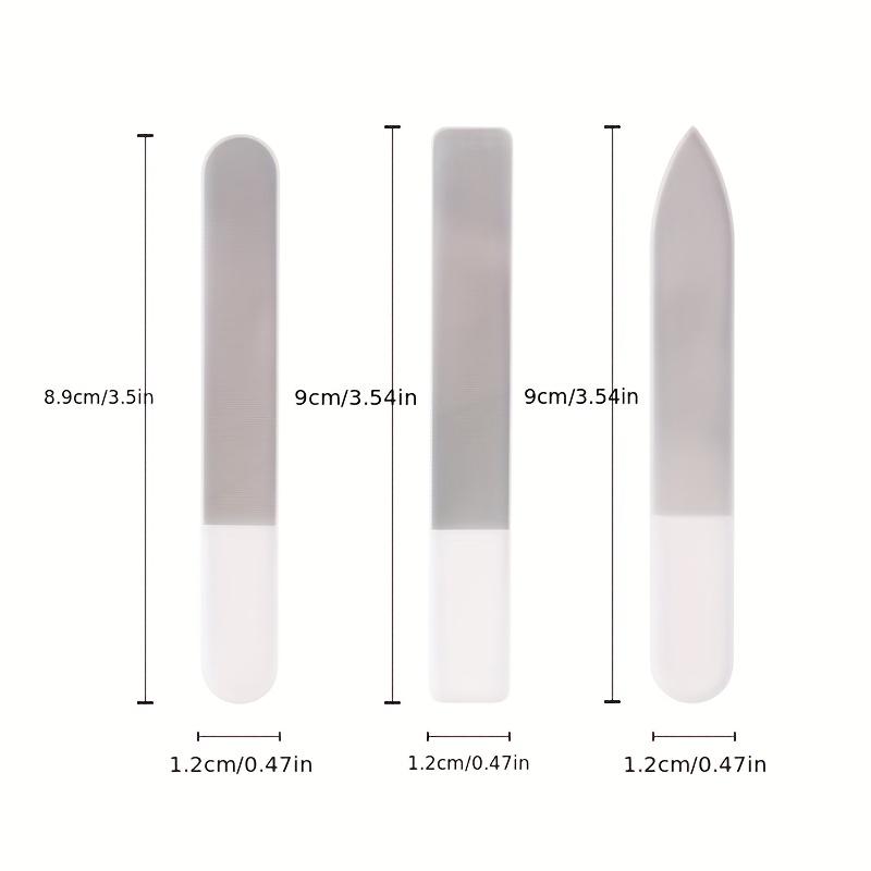 3pcs Set of Nano-glass File Polished Strip Nail File Box Transparent Manicure Trim Strip Manicure Tools