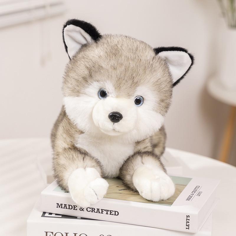 Realistic Fluffy And Plush Husky Dog Doll Highquality Stuffed Animal Children For