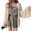 Summer Sun Coat Open Stitch Cardigan Loose Solid Knitted Long Sleeves Office AC Warm Shawl Outdoor
