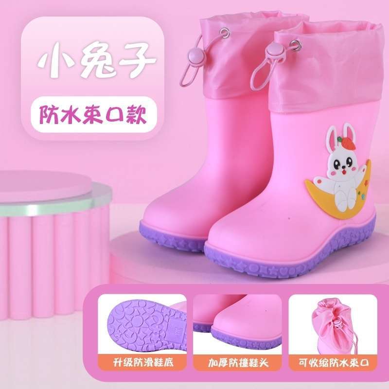 2025 Mode Kinder Universal-Regenstiefel mit Baumwolle Rutschfeste Wasserschuhe Kinderregenschuhe Männer und Frauen Niedliche Cartoon 1~ 8 Jahre alt